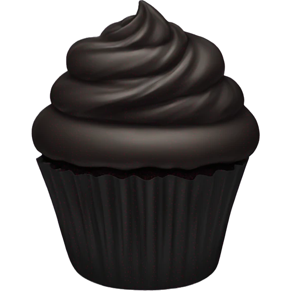 Black Cup cake emoji