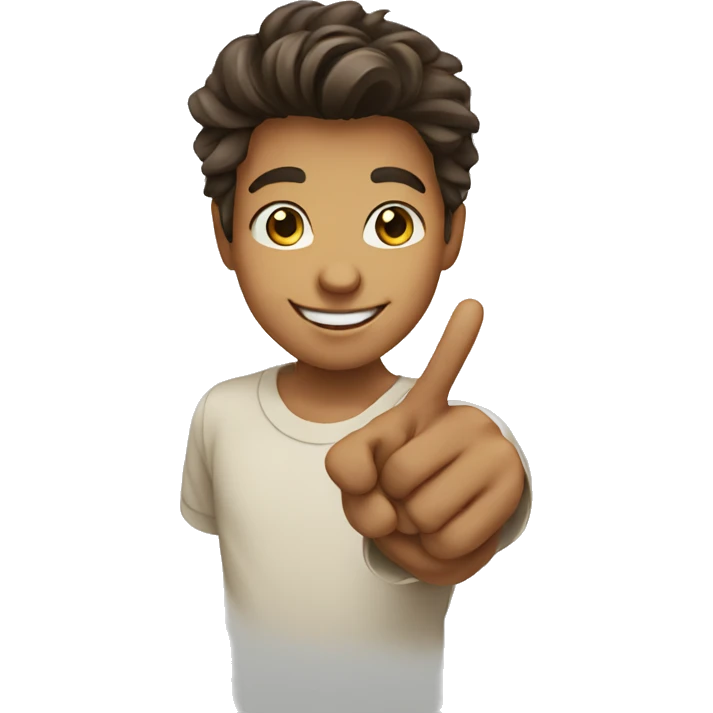 boy pointing at you smiling emoji