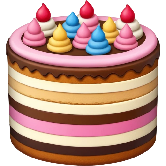 Neapolitan cake emoji