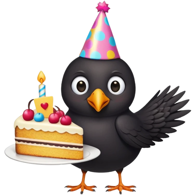 🐦‍⬛ 🎂 🎉  emoji