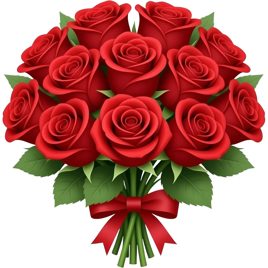 red roses buket emoji