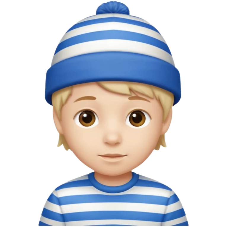 kid with blue and white hat emoji