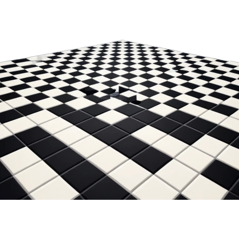 a checkered floor extending into a starry void in space emoji