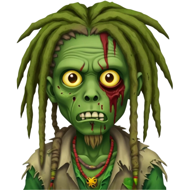 Rasta zombie emoji