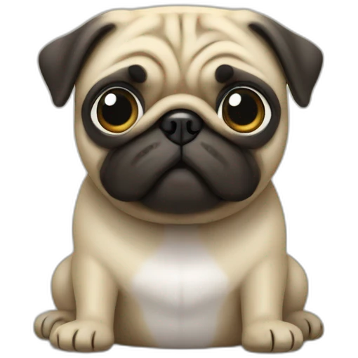 Pug dans une tirelire emoji