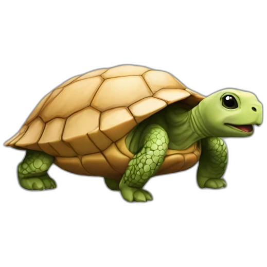 Tortue sur un lapin emoji