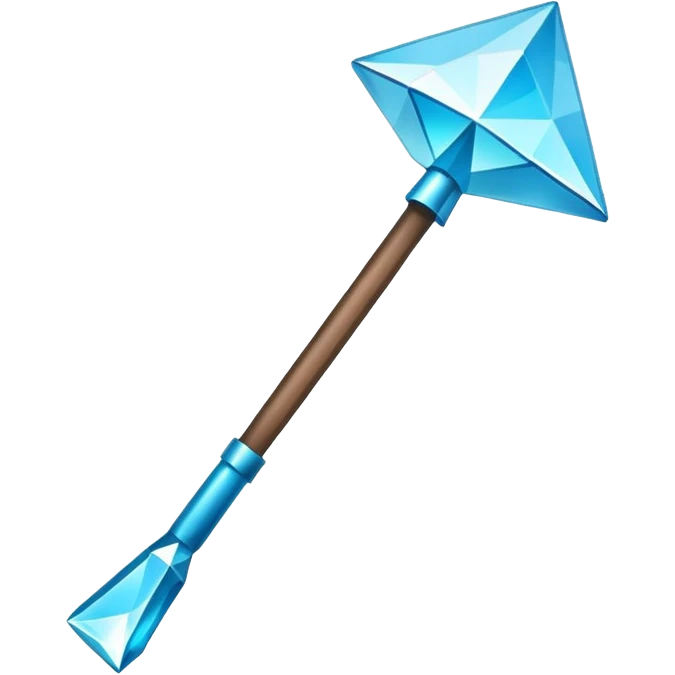 Minecraft diamond hoe side view emoji
