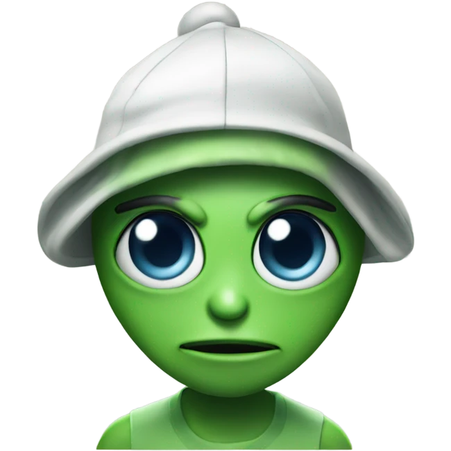 A alien with a Nike hat emoji
