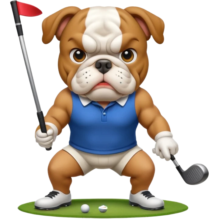 Bulldog golf emoji