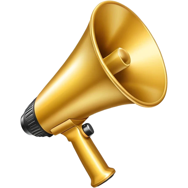 Gold Megaphone  emoji