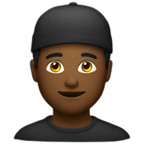 T-shirt noir emoji