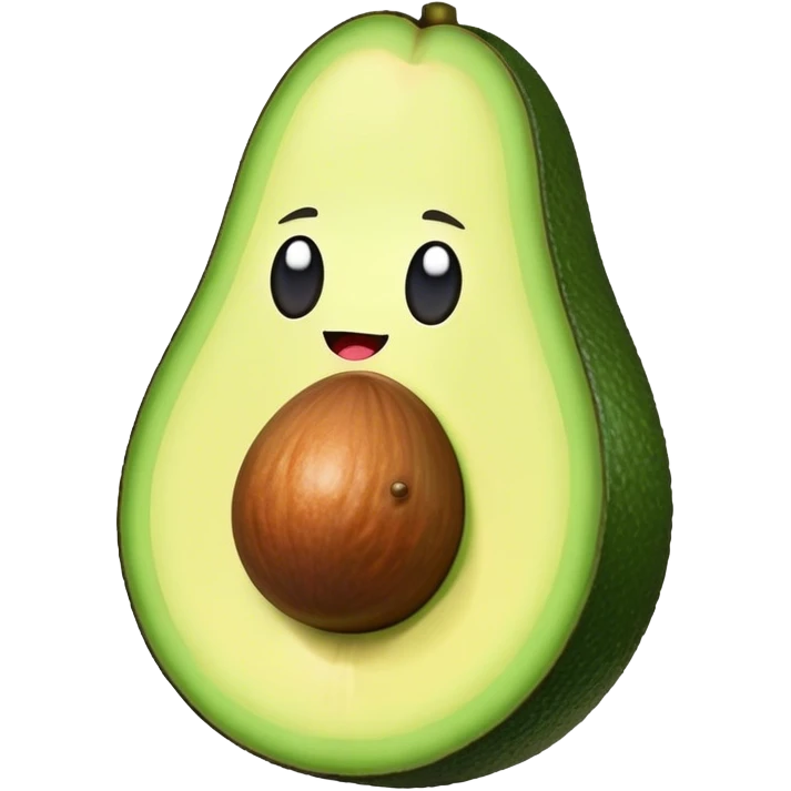 Aguacate con boca grande emoji