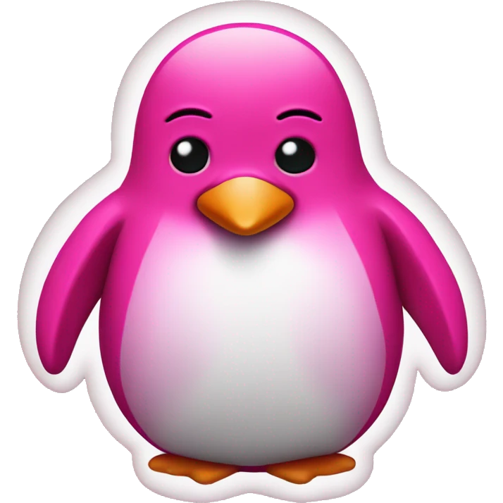 Fully Hot pink penguin  emoji