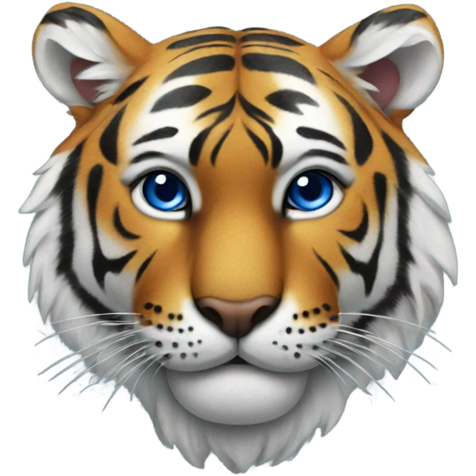 Tiger with blue heart emoji