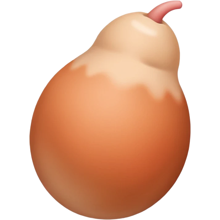 Realistic penis with no face and round balls emoji