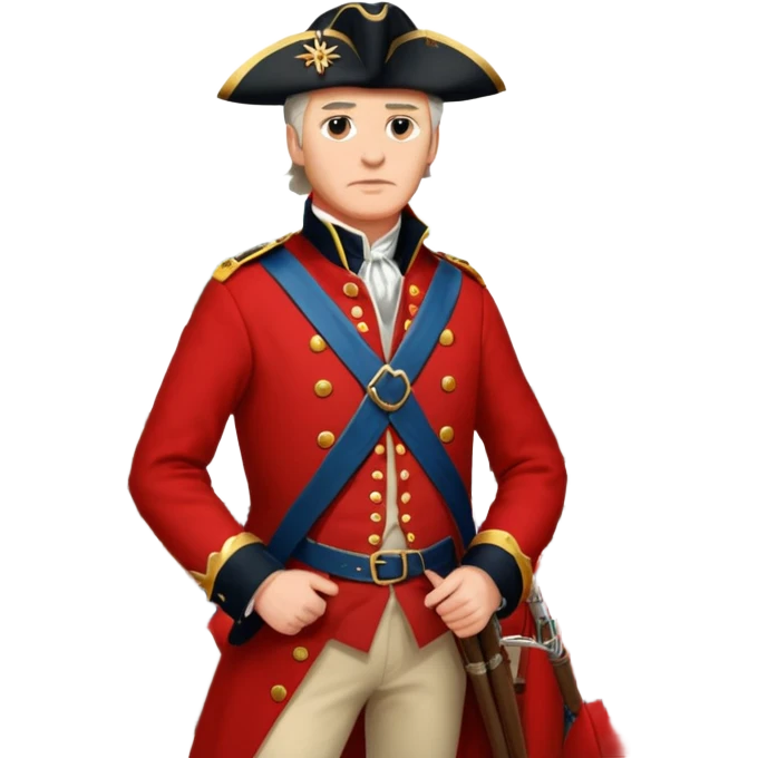 Loyalist Patrick Ferguson at the Revolutionary war Battle of Kings Mountain, with Wolves around him. emoji