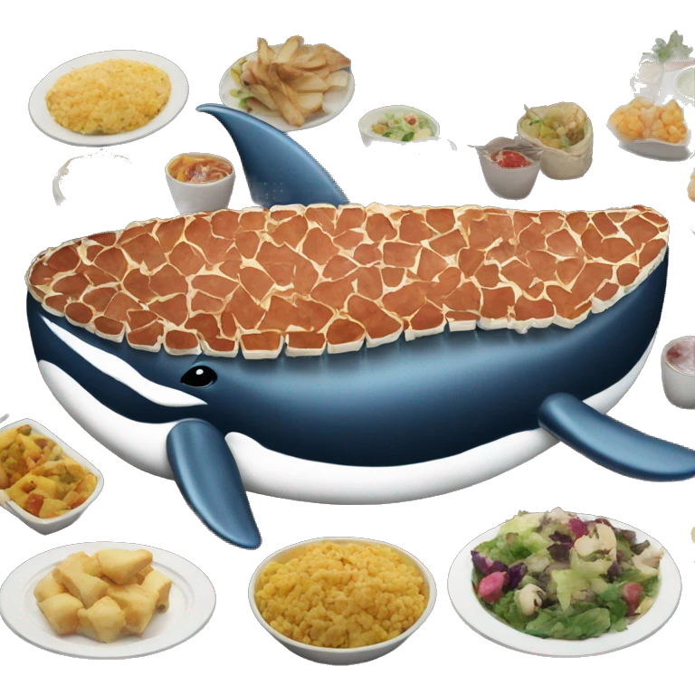 humpback whale at a buffet emoji