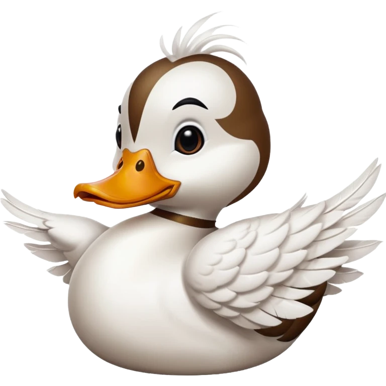 Duck flipping the bird emoji