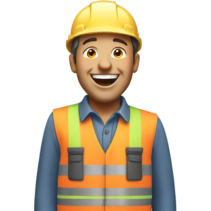 Builder laughing emoji
