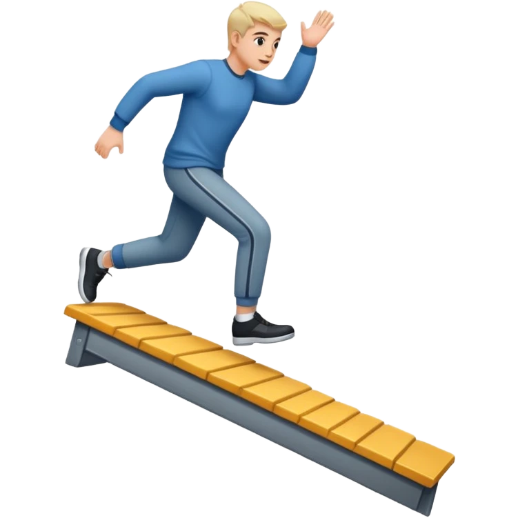 stepping up onto and down from a platform emoji