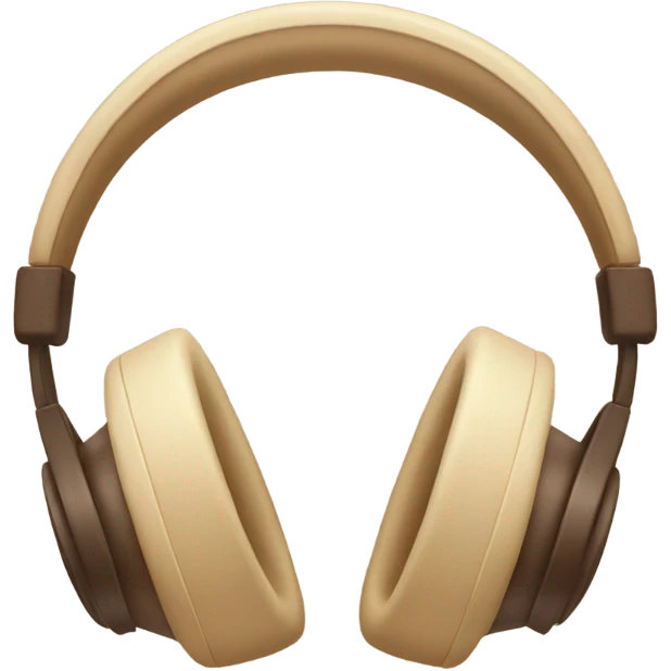 beige apple headphones with brown bows emoji