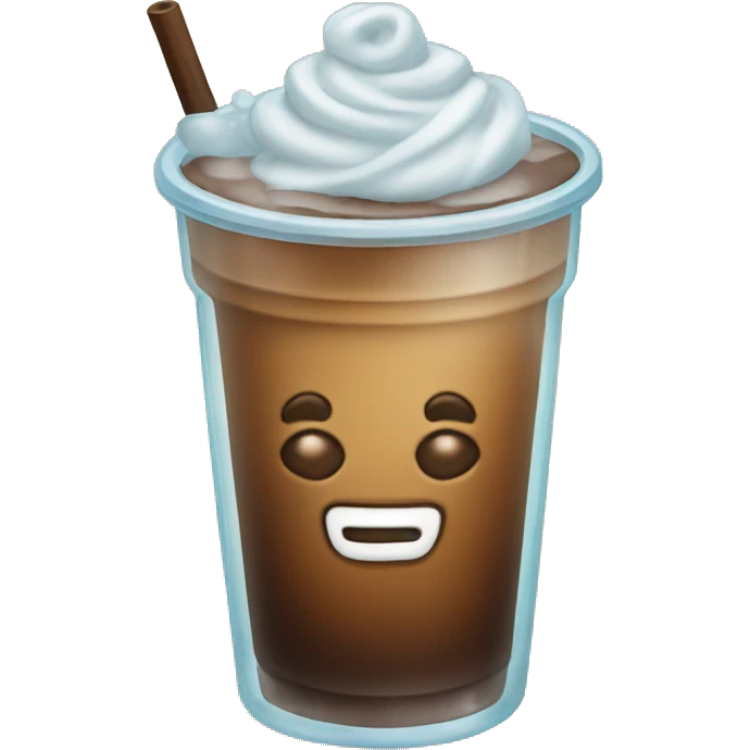 Iced coffe in a glass cup emoji
