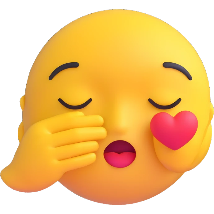 kissing emoji with eyes closed emoji