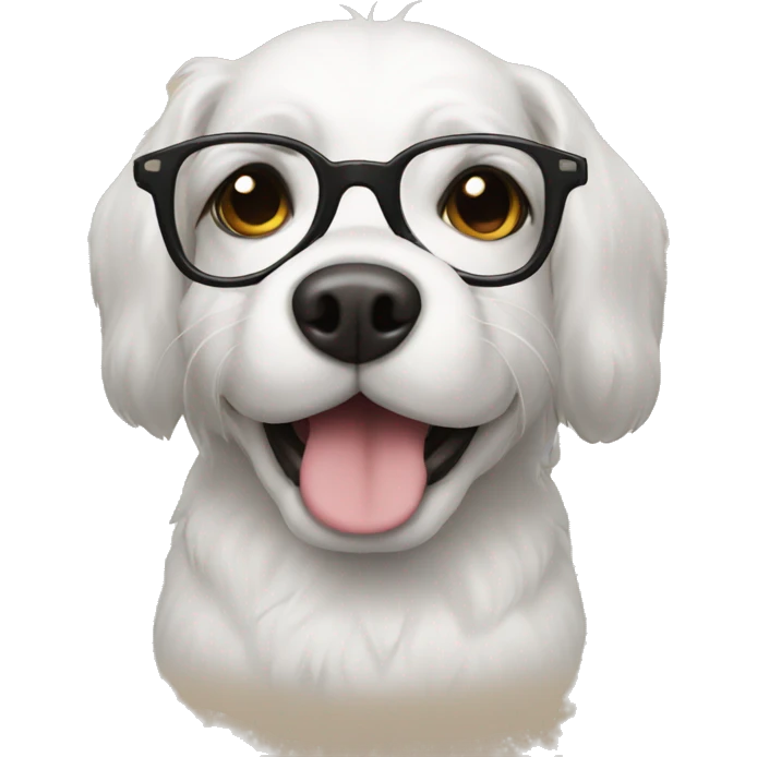 dog with glasses emoji