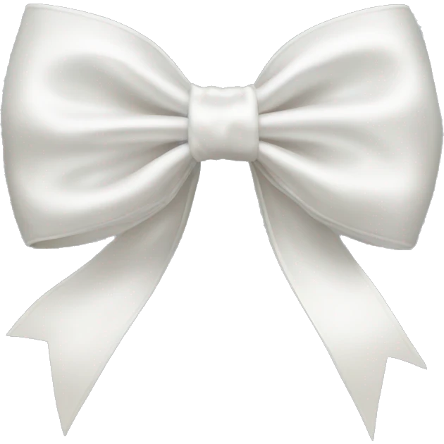 white satin bow emoji