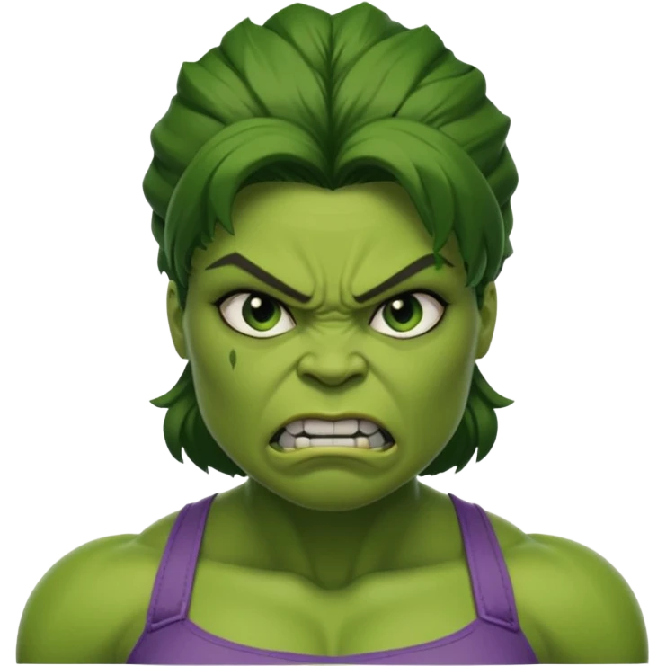 female hulk for marvel movies face only emoji
