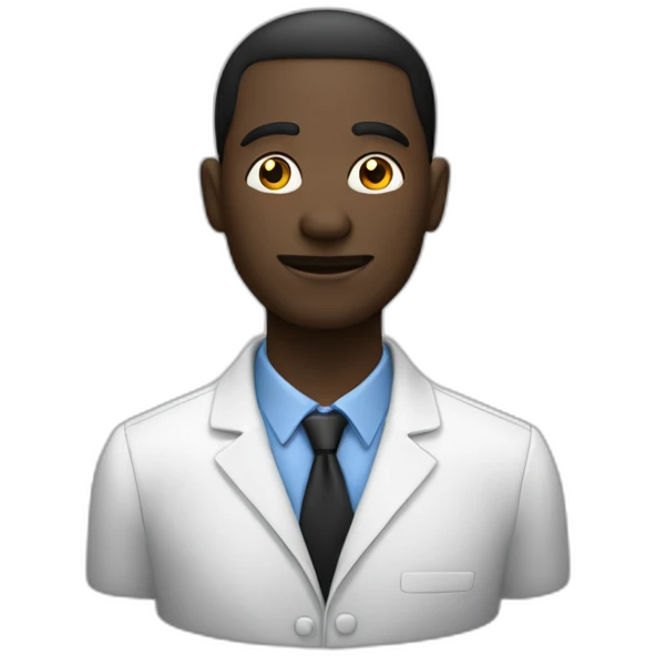 un homme noire avec un liquide blanc sur la joue emoji