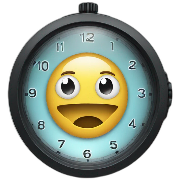 Human seeing watch emoji