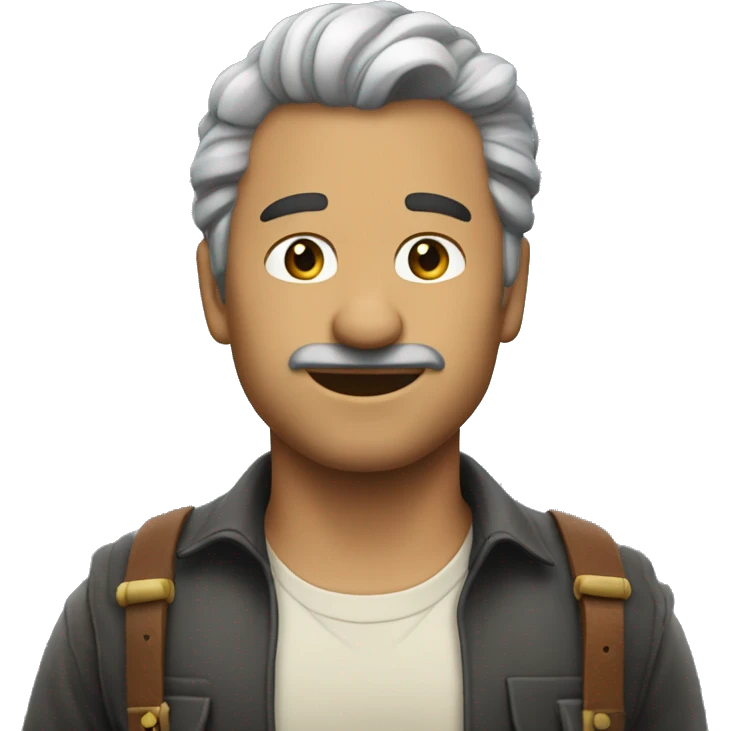 señor canoso de poco pelo emoji