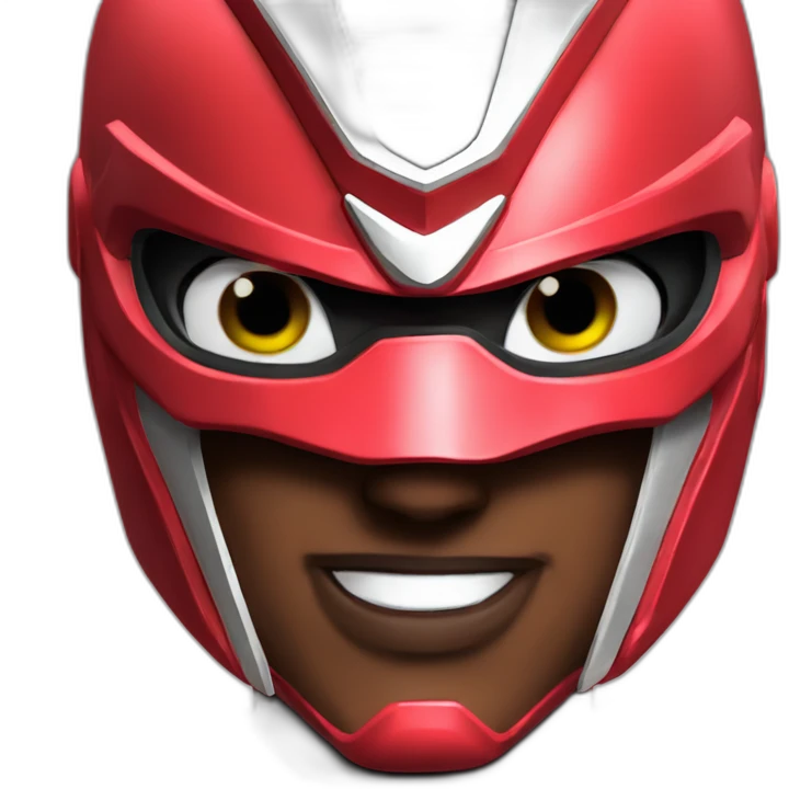 Red Mighty Morphin Power Ranger emoji