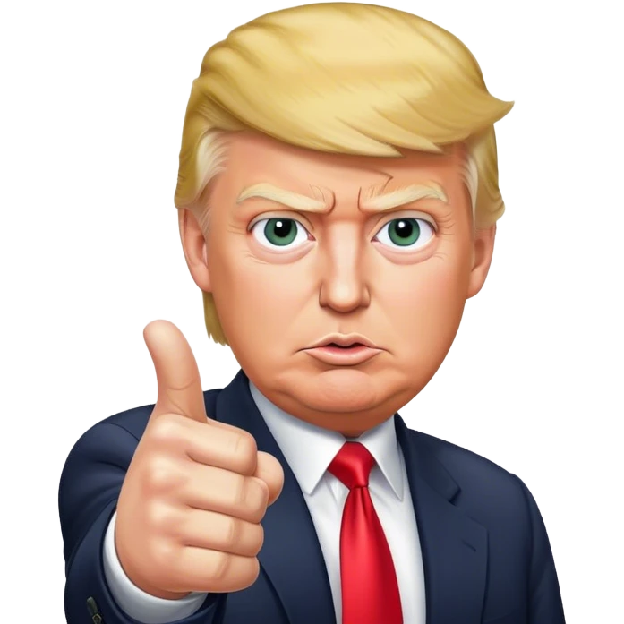 Donald Trump points his finger at the camera
realistic emoji