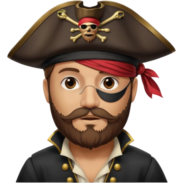 pirate captain eye pach beard emoji