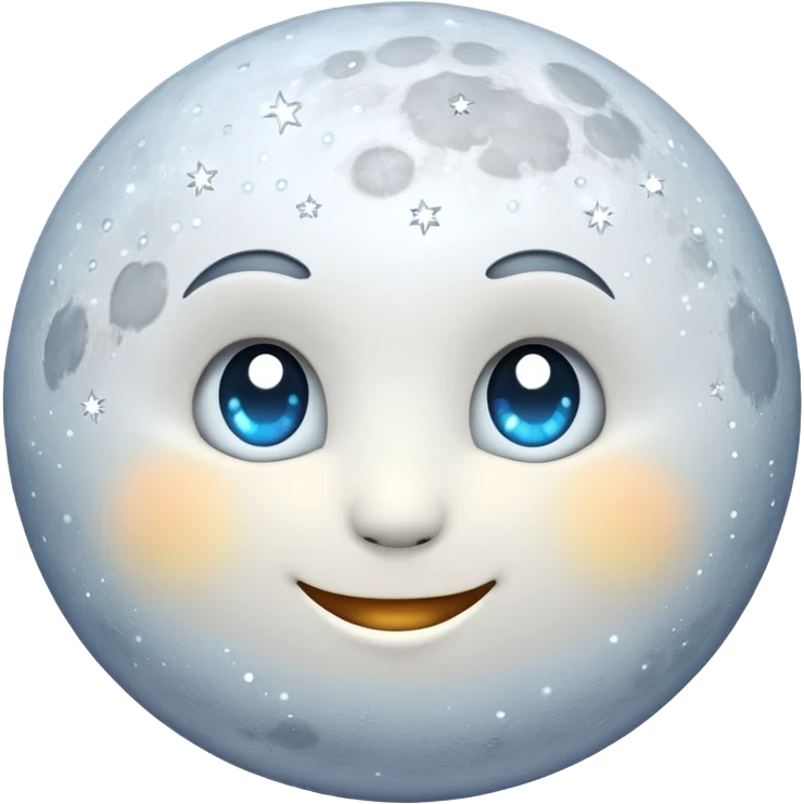 Moon with sparkles and stars emoji