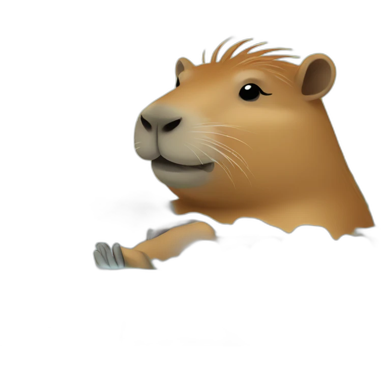 Capybara spa relaxing steam emoji