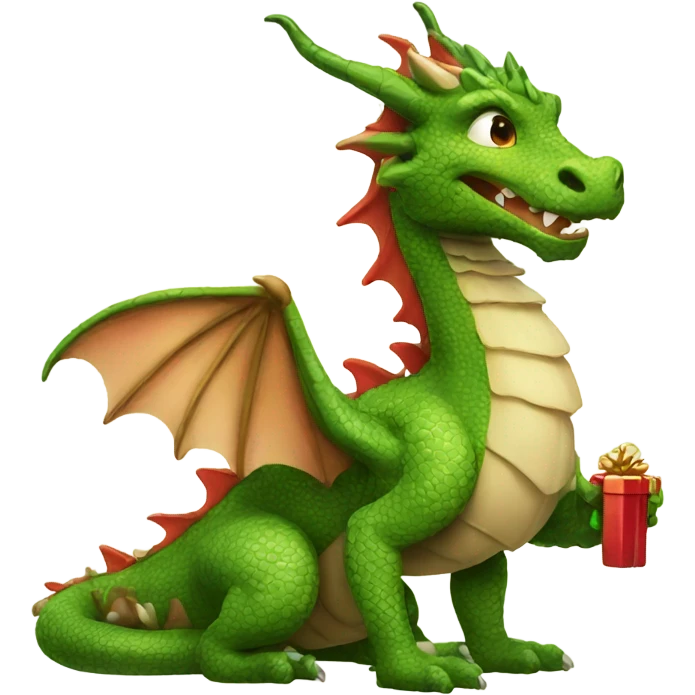 Christmas dragon emoji