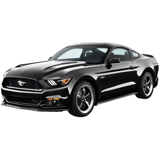Black Ford Mustang  emoji