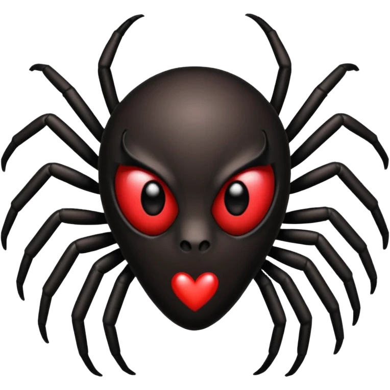 face spider in love with hart emoji