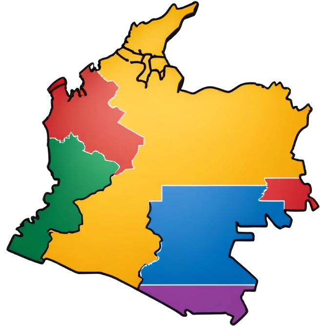 mapa colombia regiones emoji