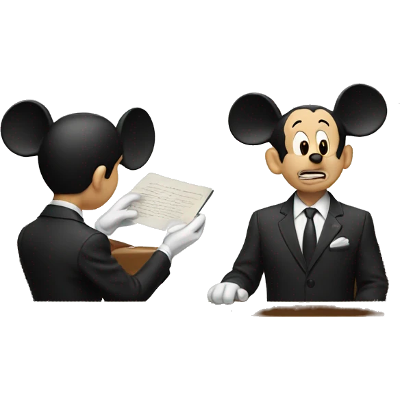 Mickeys mouse getting sworn in emoji
