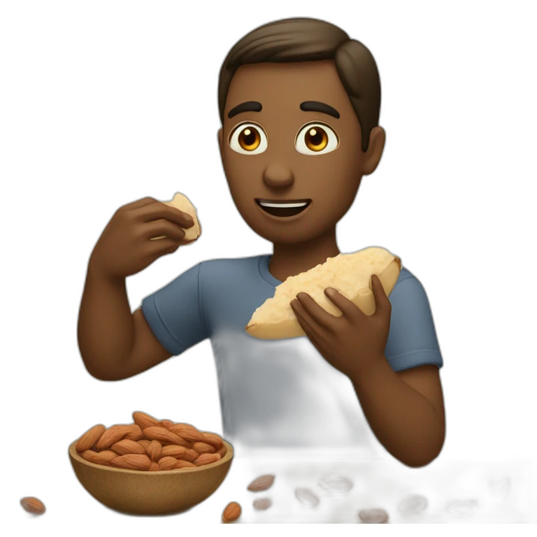 A quenn eating almond emoji
