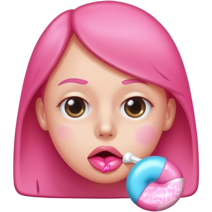 eye roll and popping gum emoji