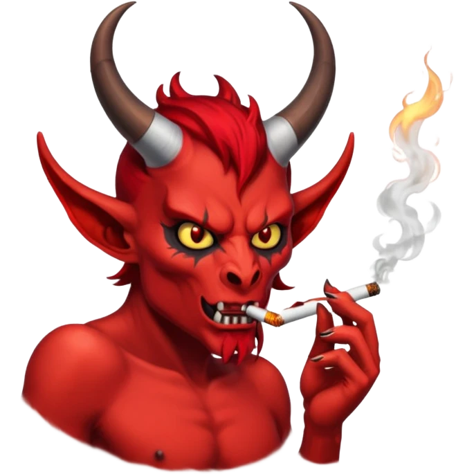 Демон с сигаретой emoji