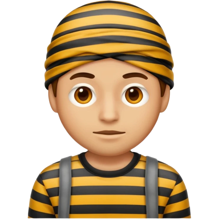 A theif robber emoji,Stripped shirt. emoji