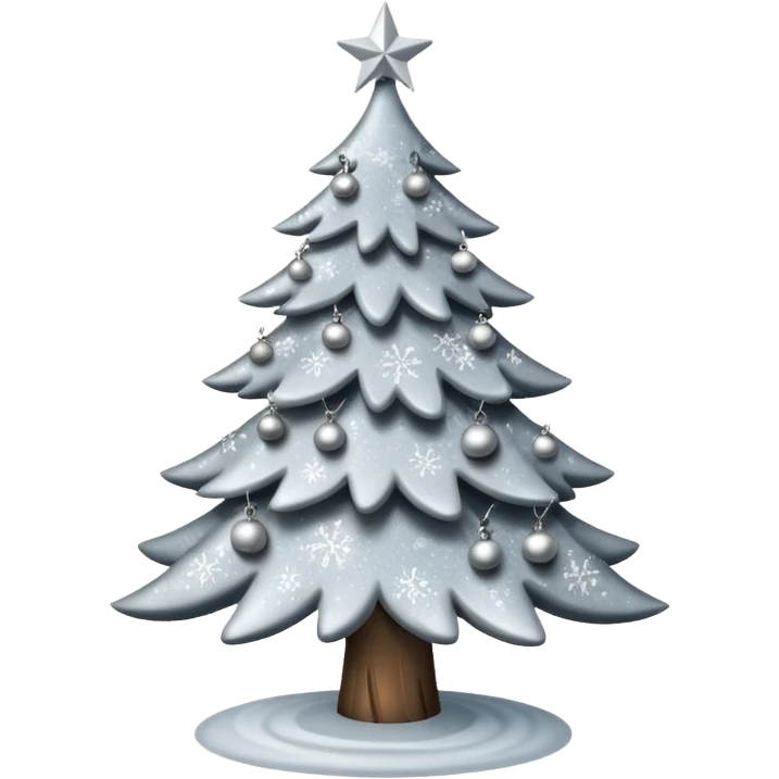 generate gray color christmas tree emoji