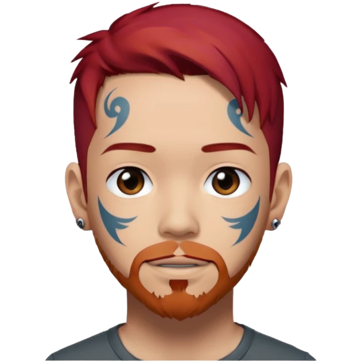 Mike Shinoda with red hair emoji