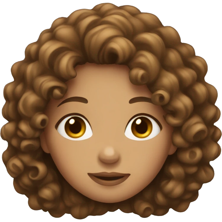 Girl With brown curly hair emoji